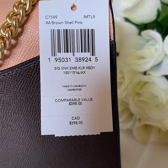 NWT Coach Klare Crossbody In Signature Canvas c7589 $398 - Picture 9 of 10